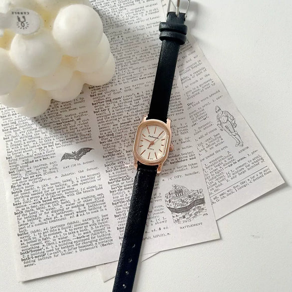 Leisure Style Female Student Watch Alloy Case Ordinary Glass Mirror
