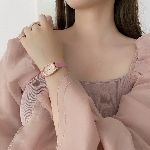 Leisure Style Female Student Watch Alloy Case Ordinary Glass Mirror