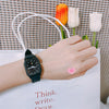 Leisure Style Square Alloy And Silicone Watch For Male And Female Students