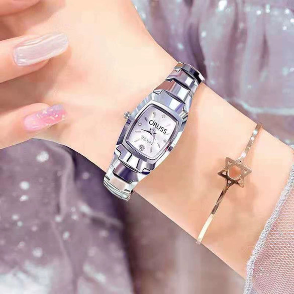 Leisure Ultrathin Waterproof Quartz Watch For Couples Tungsten Steel Alloy Mineral Strengthened Glass Mirror Round Dial