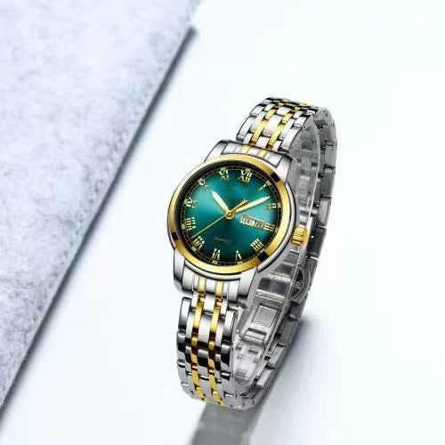 Leisure Ultrathin Waterproof Quartz Watch For Couples Tungsten Steel Alloy Mineral Strengthened Glass Mirror Round Dial