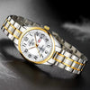 Leisure Ultrathin Waterproof Quartz Watch For Couples Tungsten Steel Alloy Mineral Strengthened Glass Mirror Round Dial