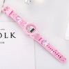 Leisure Unicorn Luminous Alloy Case Stainless Steel Clasp Silicone Strap Round Dial Electronic Watch