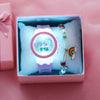 Leisure Unicorn Luminous Alloy Case Stainless Steel Clasp Silicone Strap Round Dial Electronic Watch