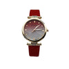 Leisure Women's Alloy And Pu Leather Round Dial Quartz Watch