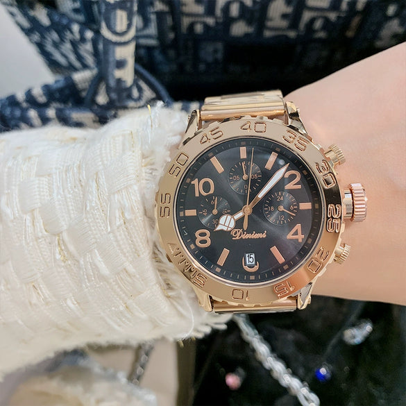 Leisure Women's Alloy And Stainless Steel Watch With Round Dial