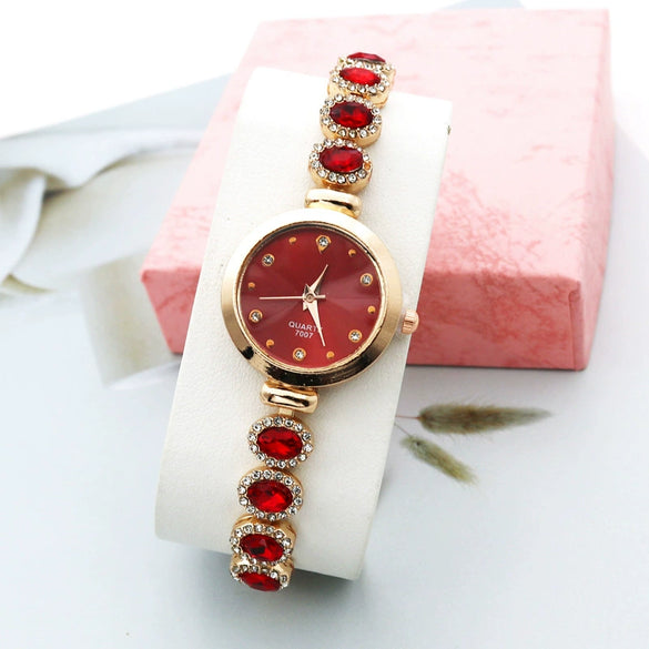 Leisure Women's Quartz Bracelet Watch Alloy Case Stainless Steel Strap Round Dial