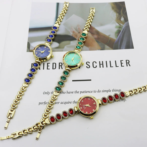 Leisure Women's Quartz Bracelet Watch Alloy Case Stainless Steel Strap Round Dial