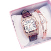 Leisure Women's Watch Alloy Case Imitation Leather Strap Spiral Crown Pin Buckle Round Dial