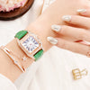 Leisure Women's Watch Alloy Case Imitation Leather Strap Spiral Crown Pin Buckle Round Dial