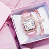 Leisure Women's Watch Alloy Case Imitation Leather Strap Spiral Crown Pin Buckle Round Dial