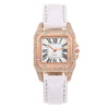 Leisure Women's Watch Alloy Case Imitation Leather Strap Spiral Crown Pin Buckle Round Dial