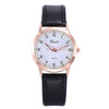 Leisure Women's Watch With Imitation Leather Strap Alloy Case Round Dial And Stainless Steel Buckle