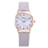 Leisure Women's Watch With Imitation Leather Strap Alloy Case Round Dial And Stainless Steel Buckle