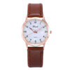 Leisure Women's Watch With Imitation Leather Strap Alloy Case Round Dial And Stainless Steel Buckle