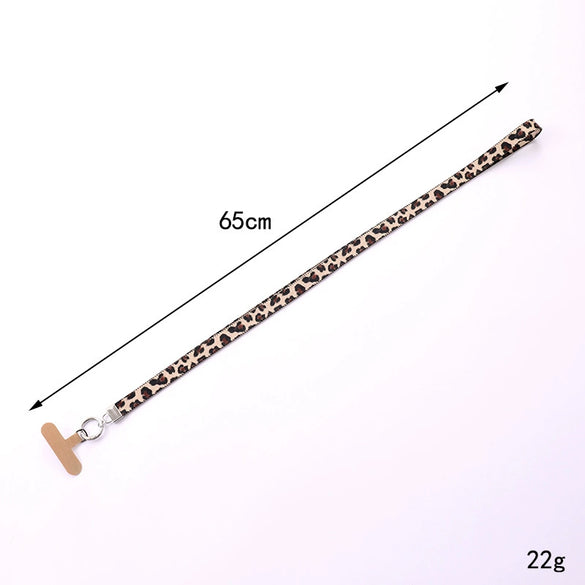Leopard Artificial Leather Mobile Phone Hanging Rope Key Chain Pendant Semimanual Antilosing Rope