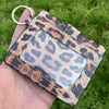 Leopard Print Pu Leather Card Bag Id Bag Coin Purse Clutch Bag Bank Card Bus Card Case