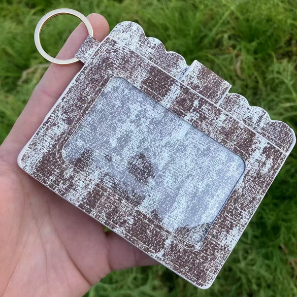 Leopard Print Pu Leather Card Bag Id Bag Coin Purse Clutch Bag Bank Card Bus Card Case