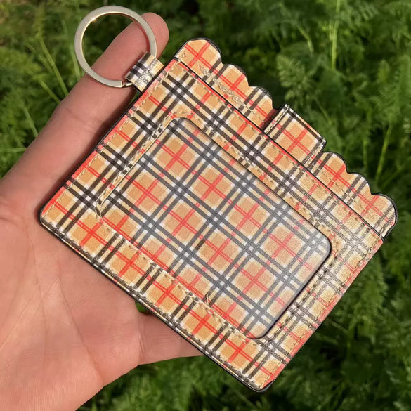 Leopard Print Pu Leather Card Bag Id Bag Coin Purse Clutch Bag Bank Card Bus Card Case