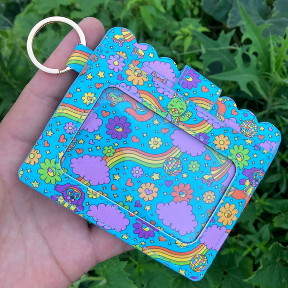 Leopard Print Pu Leather Card Bag Id Bag Coin Purse Clutch Bag Bank Card Bus Card Case