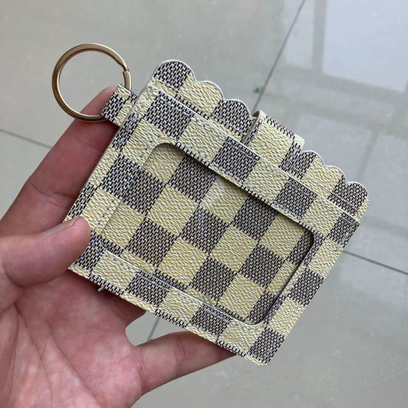 Leopard Print Pu Leather Card Bag Id Bag Coin Purse Clutch Bag Bank Card Bus Card Case