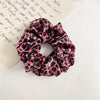 Leopard Satin Fabric Handmade High Elastic Hair Ring Headdress