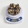 Leopard Satin Fabric Handmade High Elastic Hair Ring Headdress
