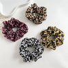 Leopard Satin Fabric Handmade High Elastic Hair Ring Headdress