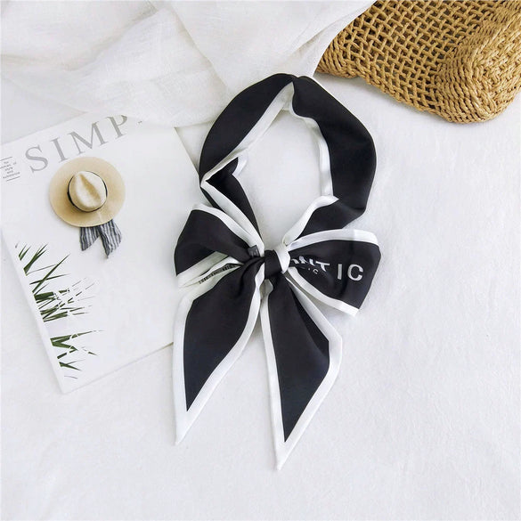 Letter Long Hair Band Scarf Women's Allseason Decoration Scarf