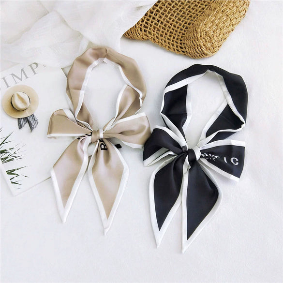 Letter Long Hair Band Scarf Women's Allseason Decoration Scarf