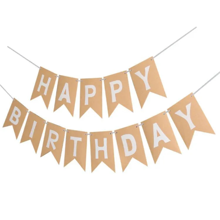 Letter Paper Flag Birthday Decorations