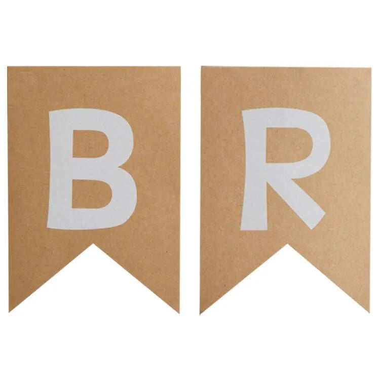 Letter Paper Flag Birthday Decorations