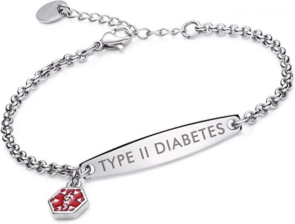 Lettering Stainless Steel Medical Bracelet Men'S And Women'S Personalized Diy Name Laser Lettering 18K Gold Bracelet Jewelry