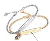 Lettering Stainless Steel Medical Bracelet Men'S And Women'S Personalized Diy Name Laser Lettering 18K Gold Bracelet Jewelry