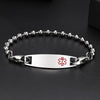 Lettering Stainless Steel Medical Bracelet Men'S And Women'S Personalized Diy Name Laser Lettering 18K Gold Bracelet Jewelry