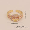 Light Luxury All Match Women's Copper Open Ring With Love Zircon And Bow Heart Shape Pattern Zirconia Processed