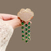 Light Luxury Alloy Brooch For Women With Tassel Electroplated Design