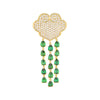 Light Luxury Alloy Brooch For Women With Tassel Electroplated Design