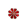 Light Luxury Alloy Hollow Flower Adjustable Ring With Diamond Accent Retro Exaggerated Floral Design For Unisex