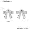 Light Luxury Bowknot Geometric 316L Stainless Steel Gold Plated Women's Earrings