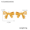 Light Luxury Bowknot Geometric 316L Stainless Steel Gold Plated Women's Earrings