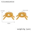 Light Luxury Bowknot Geometric 316L Stainless Steel Gold Plated Women's Earrings