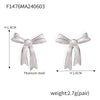 Light Luxury Bowknot Geometric 316L Stainless Steel Gold Plated Women's Earrings
