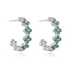 Light Luxury Copper Fourleaf Clover Flower Petal Earrings Inlaid Zircon For Women