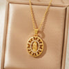 Light Luxury Copper Geometric Pendant Necklace With Electroplating For Women And Men