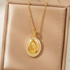 Light Luxury Copper Geometric Pendant Necklace With Electroplating For Women And Men
