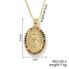 Light Luxury Copper Geometric Pendant Necklace With Electroplating For Women And Men
