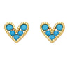 Light Luxury Copper Heart Shape Earrings With Zircon Inlay And Real Gold Plated Finish Trendy Mini Love Design For Women