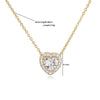 Light Luxury Copper Heart Shaped Necklace Inlaid With Colored Diamonds And Twelve Birthstones Zirconia Design O Word Chain