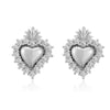 Light Luxury Copper Inlaid Zirconium Heartshaped Jewelry Set For Women With Heart Water Drop Bell Patterns